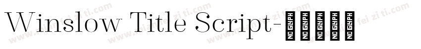 Winslow Title Script字体转换